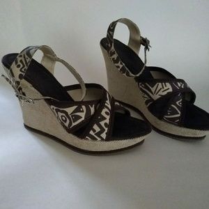 Tribal Wedge Sandals